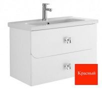 Тумба с раковиной Vod-ok Арнелла 80/я подвесная, красная