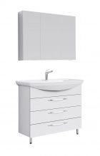 Мебель для ванной Aqwella Аллегро 105 белая напольная, 3 ящика
