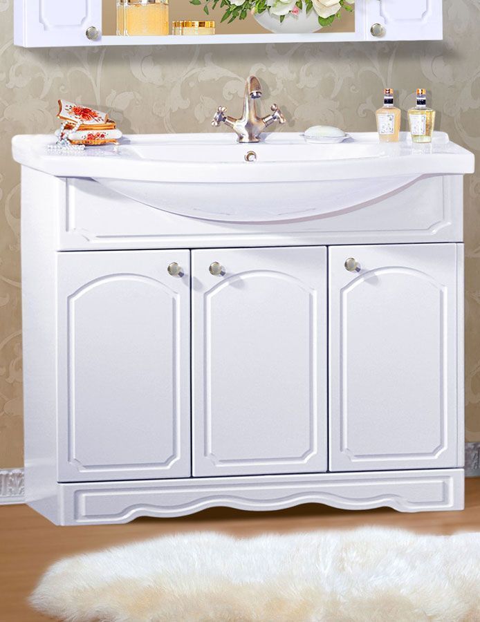 Тумба с раковиной Бриклаер Лючия 100 белая