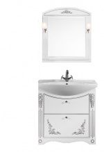 Мебель для ванной Vod-ok Кармен 85 с ящиками патина серебро