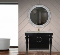 Тумба Tessoro Borgo 110 подвесная (2 ножки) черная