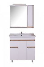 Мебель для ванной ASB-Mebel Марко 80-3.2 белый/дуб золотой