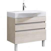 Тумба с раковиной Aqwella 5 stars Бергамо 80 напольная, акация