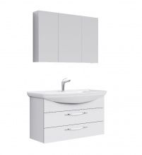 Мебель для ванной Aqwella Аллегро 105 белая подвесная, 2 ящика