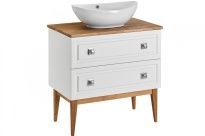 Тумба с раковиной ASB-Woodline Каталина 100 белая