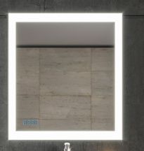 Зеркало Бриклаер Вега/Мальта 75 c Led подсветкой, инфракрасный выключатель, часы