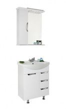 Мебель для ванной Vod-ok Лира 65 белая с 3 ящиками