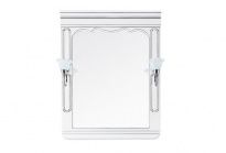 Зеркало Vod-ok Мариэль 75 белое патина серебро