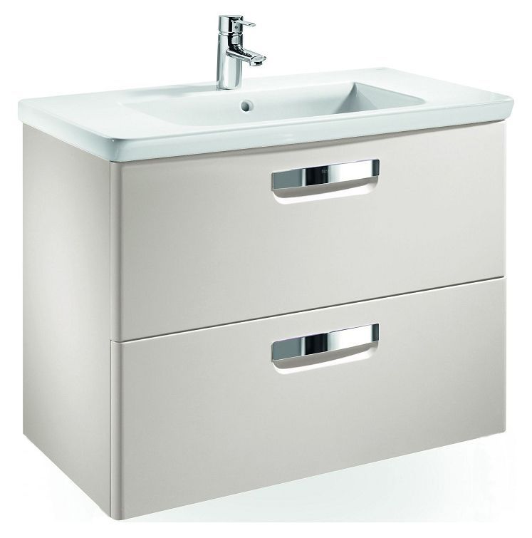 Тумба с раковиной Roca Gap 80 белый, глянцевый