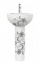 Раковина Sanita Luxe Art Flora  48см с пьедесталом