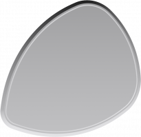 Зеркало Clarberg Stone 95 с подсветкой белое