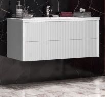 Тумба с раковиной Opadiris Рубинно 120 подвесная, белая