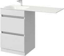 Тумба с раковиной Aqwella Forma 115 (2 ящика) слева