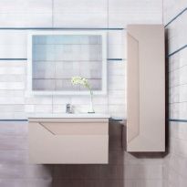 Мебель для ванной Бриклаер Брайтон 100 (раковина Фостер 100) глиняный серый