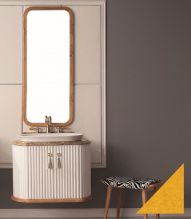 Тумба Tessoro Rivoli 80 корпус белый/цоколь золото