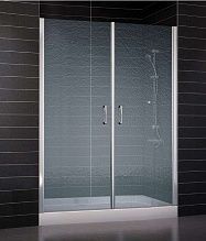 Дверь двустворчатая Vegas Glass E2P 0095 01 02 белый профиль, шиншилла