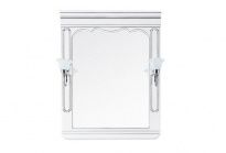 Зеркало Vod-ok Мариэль 65 белое патина серебро