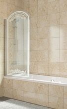 Душевое ограждение Vegas Glass EV arc 0075 07 B2 профиль хром матовый, стекло прозрачное рисунок матовый