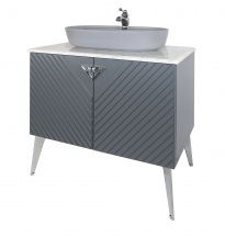 Тумба Tessoro Gala 80 (2 двери) серая