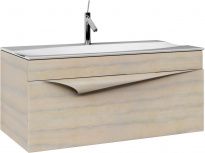 Тумба с раковиной Clarberg Papyrus wood 100 светлое деревво