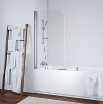 Душевое ограждение Vegas Glass EV 0075 08 ARTDECO D2 профиль глянцевый хром, стекло прозрачное рисунок матовый