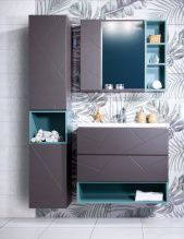 Мебель для ванной Бриклаер Кристалл 80-1 софт графит