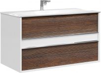 Тумба с раковиной Clarberg Evolution 100 крафт тёмный
