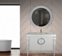 Тумба Tessoro Borgo 110 подвесная (2 ножки) белая