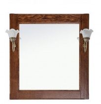 Зеркало Vod-ok Дубини 75 орех, со светильниками