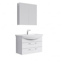 Мебель для ванной Aqwella Аллегро 75 белая подвесная, 2 ящика
