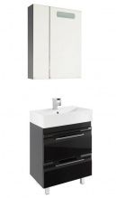 Мебель для ванной Vod-ok Мальта 60 с ящиками, черная