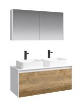 Мебель для ванной Aqwella 5 stars Mobi 120 фасад дуб балтийский, корпус белый