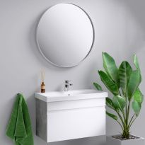 Мебель для ванной Aqwella Смарт 80 бетон светлый