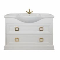 Тумба с раковиной Tessoro Foster 105 напольная белая