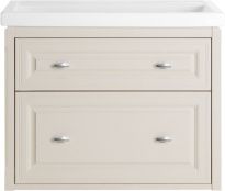 Тумба с раковиной ASB-Woodline Кастелло 80 бежевая