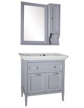 Мебель для ванной ASB-Woodline Гранда 85 со шкафчиком grigio (серая)