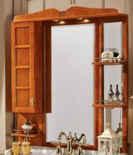 Зеркало Tessoro Siena 100 орех ( полки + карниз + шкафчик L/R)