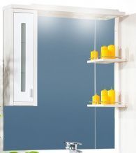 Зеркало-шкаф Бриклаер Бали 90 L светлая лиственница