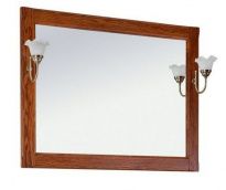 Зеркало Vod-ok Дубини 105 орех, со светильниками