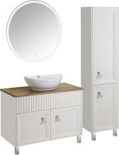 Мебель для ванной ASB-Woodline Риола 100 напольная, белая
