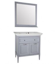 Мебель для ванной ASB-Woodline Гранда 85 grigio (серая)