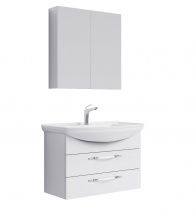 Мебель для ванной Aqwella Аллегро 85 белая подвесная, 2 ящика