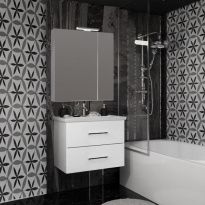 Мебель для ванной Opadiris Арабеско 70 белая, с зеркальным шкафчиком