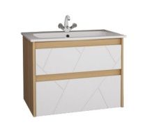 Тумба с раковиной ASB-Mebel Диана 60 белый глянец