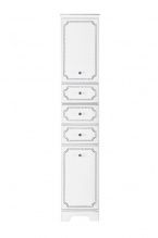 Пенал Vod-ok Мариэль 40 с корзиной белый с серебром правый