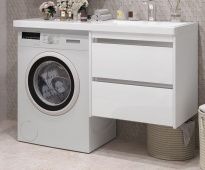 Тумба с раковиной Opadiris Фреш 120 под стиральную машину (раковина справа)