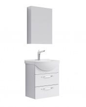 Мебель для ванной Aqwella Аллегро 50 белая подвесная, 2 ящика