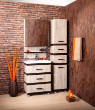 Мебель для ванной Бриклаер Техас 60 дуб кантри/венге