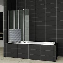 Шторки для ванны Cezares Pratico V-4-100/140-P-Cr-L