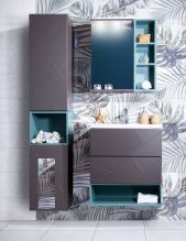 Мебель для ванной Бриклаер Кристалл 60-2 софт графит